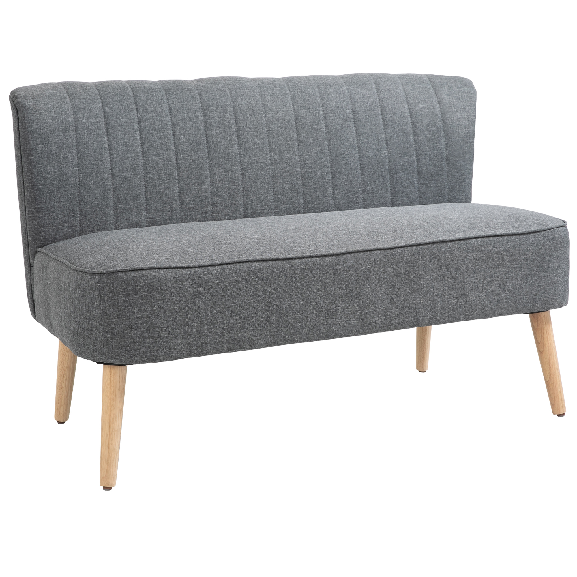 2-Sitzer Sofa, weiche Polsterung, pflegeleichter Bezug, bis 150 kg, 117 x 56,5 x 77 cm, Hellgrau 2-Sitzer Sofa, weiche Polsterung, pflegeleichter Bezug, bis 150 kg, 117 x 56,5 x 77 cm, Hellgrau