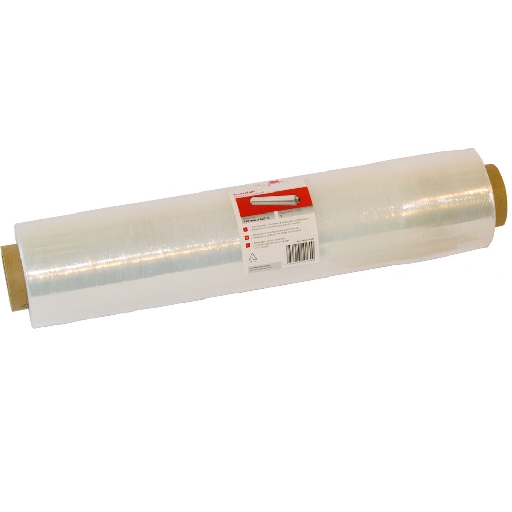 Stretchfolie, 17mµ, 450mm x 300m, 6 Rollen im Karton, transparent, VPE6