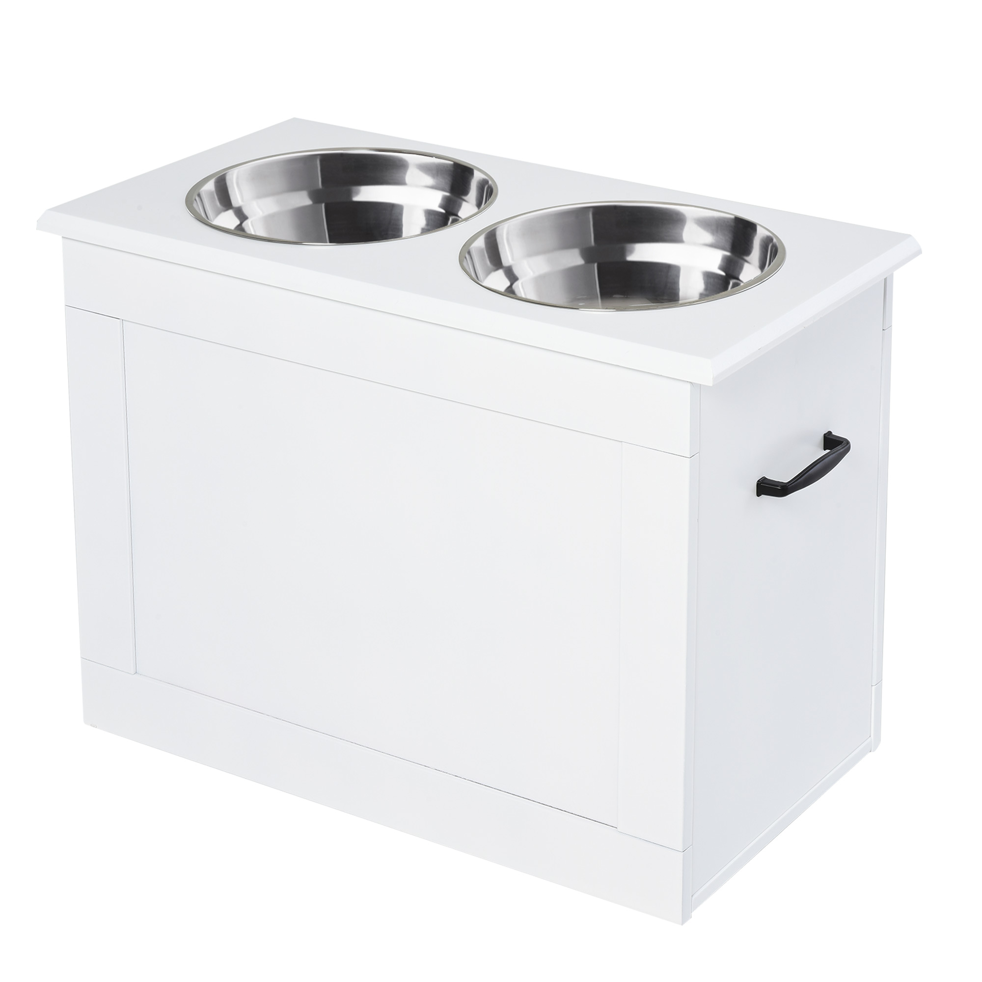 Erhöhter Hundenapf Futternapf mit Staumraum Wassernapf 2 x 2000ml Edelstahlnäpfen Hundenäpfe Fressnapf Futterstation für Hunde Katzen Weiß Erhöhter Hundenapf Futternapf mit Staumraum Wassernapf 2 x 2000ml Edelstahlnäpfen Hundenäpfe Fressnapf Futterstation für Hunde Katzen Weiß