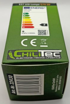 LED Glühlampe E27 "G70" 3-Stufen-Dimm, 3000k, 930lm, 230V/9W, 160°, warmweiß