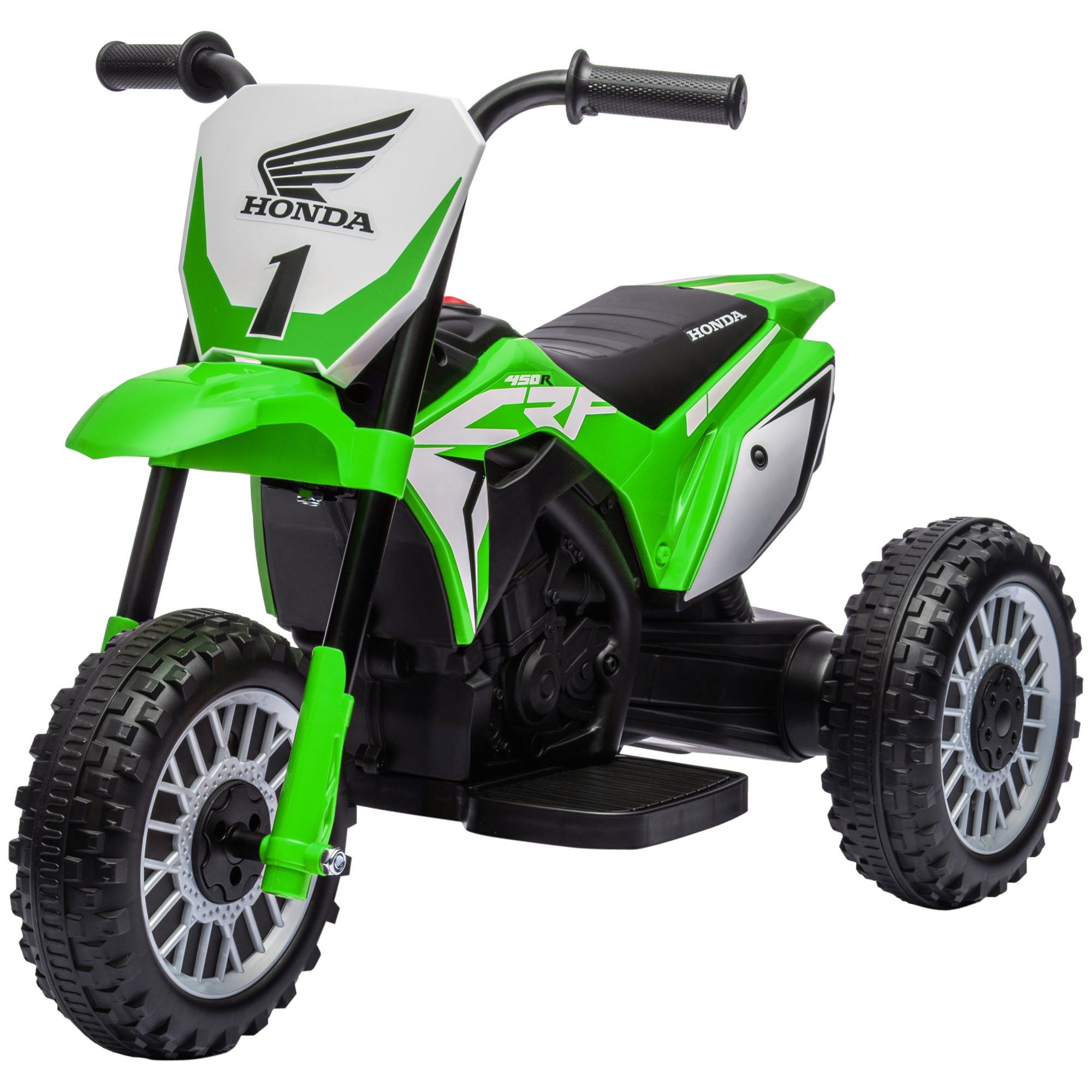 Elektro Kindermotorrad Honda, 3 km/h, Soundeffekte, für 18-36 Monate, Grün