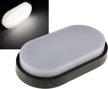 LED Wandleuchte "PALAU" IP54, 4000K, Oval, 10 Watt, 900 Lumen, Anthrazit