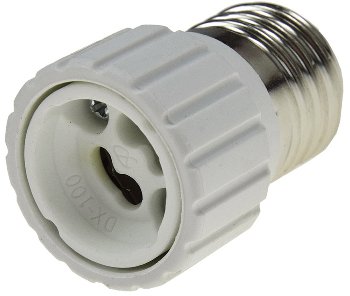 Lampensockel-Adapter, Keramik, E27 auf GU10 Lampensockel-Adapter, Keramik, E27 auf GU10