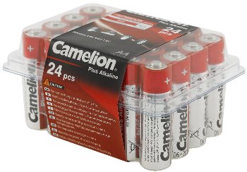Mignon-Batterien CAMELION AlkalinePlus, Typ AA/LR6, 1,5V, 24er Haushaltsbox