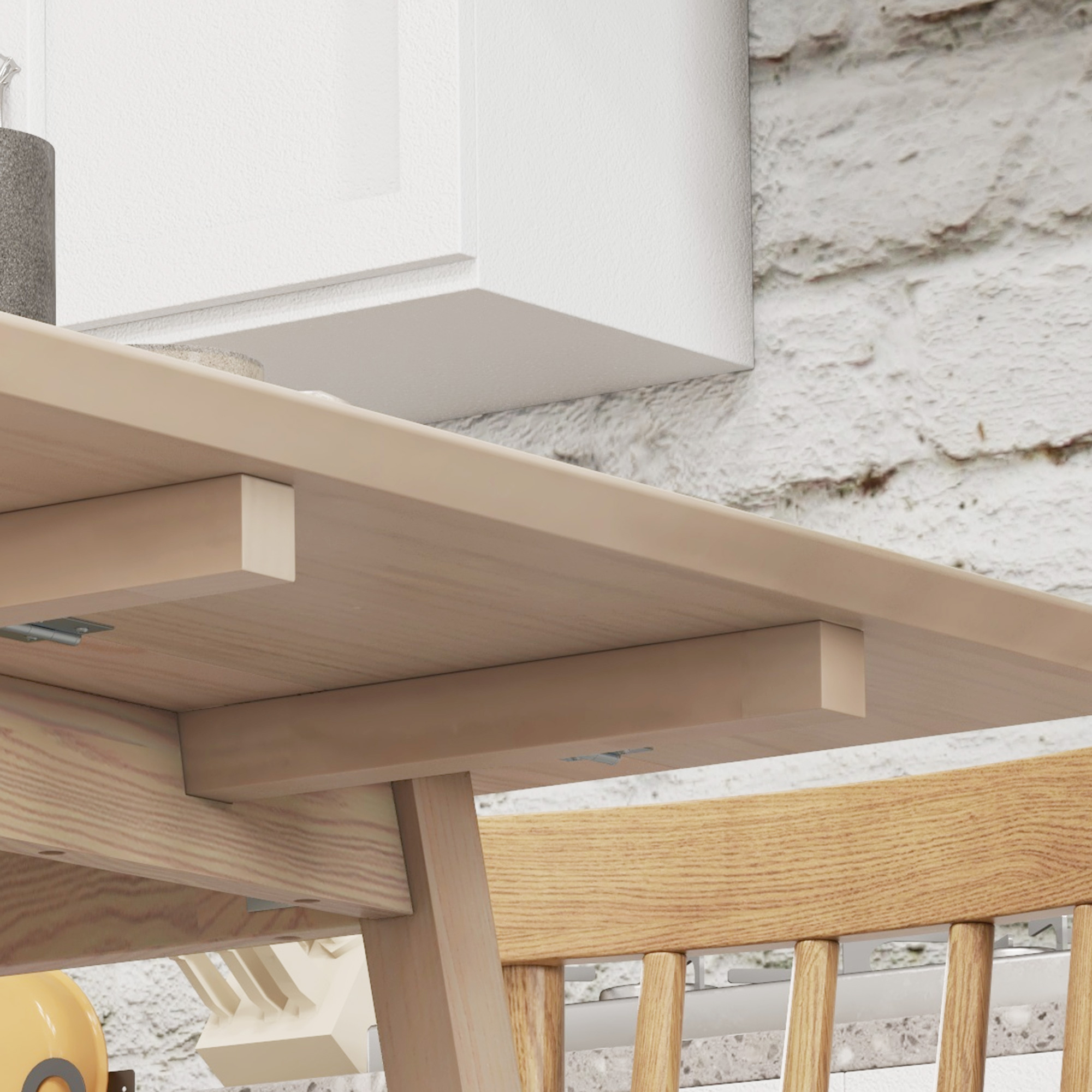 Esstisch Klapptisch Küchentisch, 2 aufklappbare Flächen, 110 x 86 x 75 cm, Natur