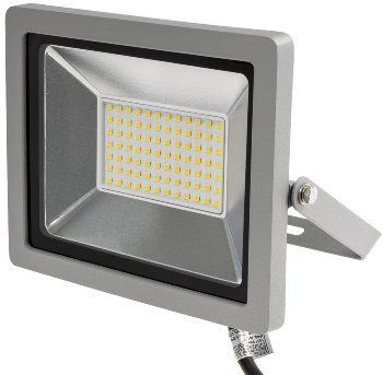 LED-Fluter SlimLine "CTF-SLT 30" silber, 30W, 2960lm, 4000K, neutralweiß, IP44