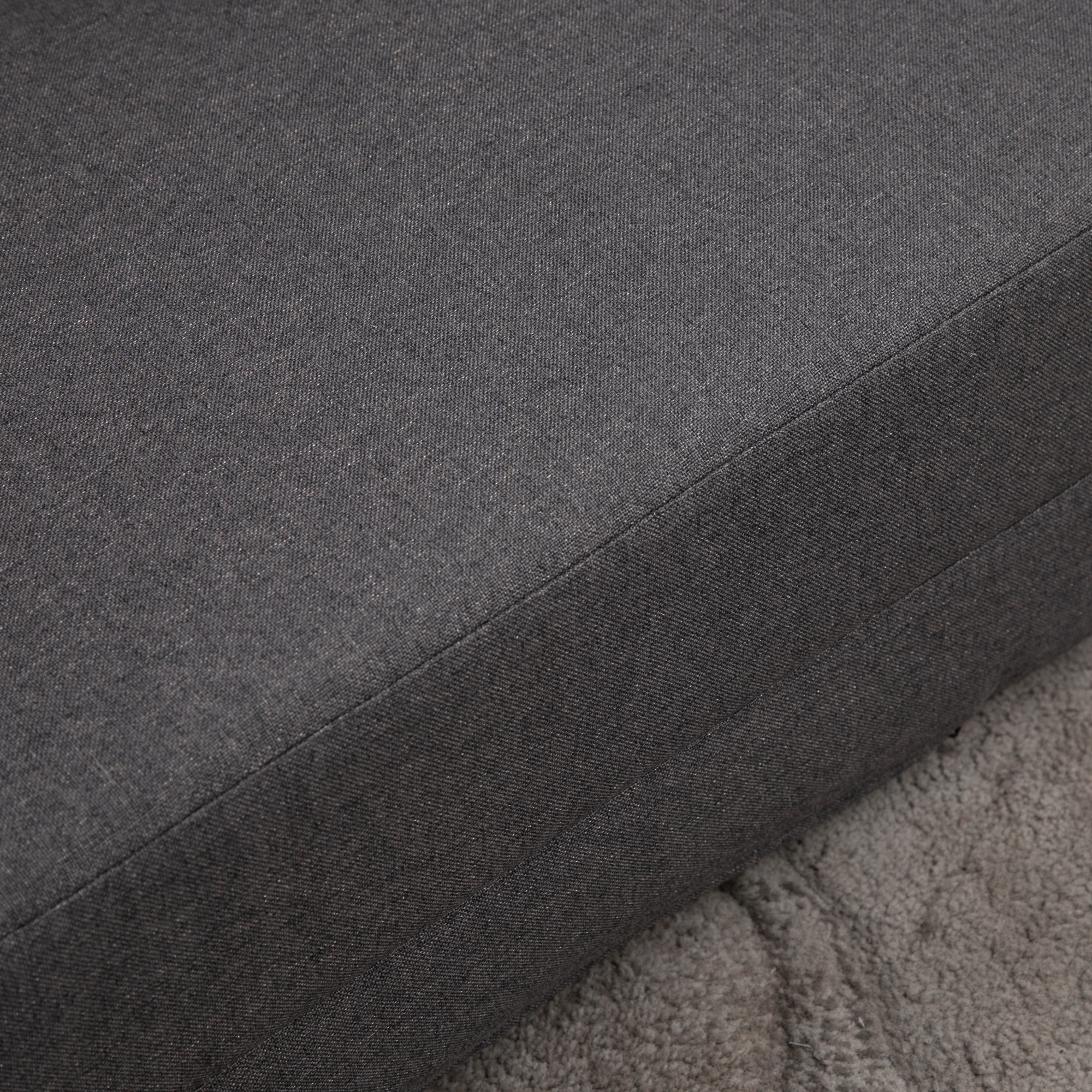 Bodensessel Klappmatratze Schlafmatte, 2-in-1-Design, abnehmbares Kissen, 60 x 80 x 56 cm, Dunkelgrau