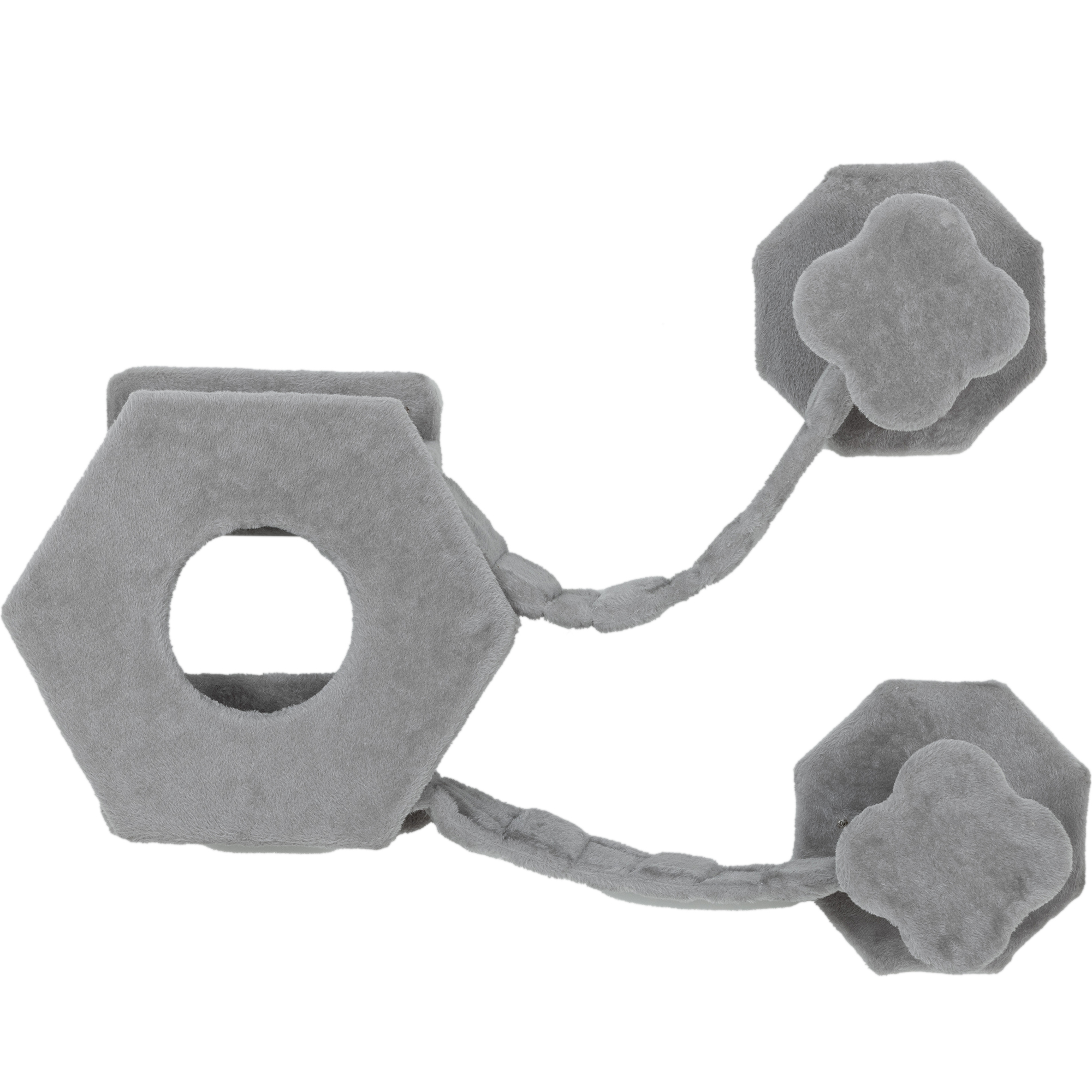 Katzen Kletterwand, inkl. Katzenhaus, Leitern, Spielball, platzsparend, Hellgrau