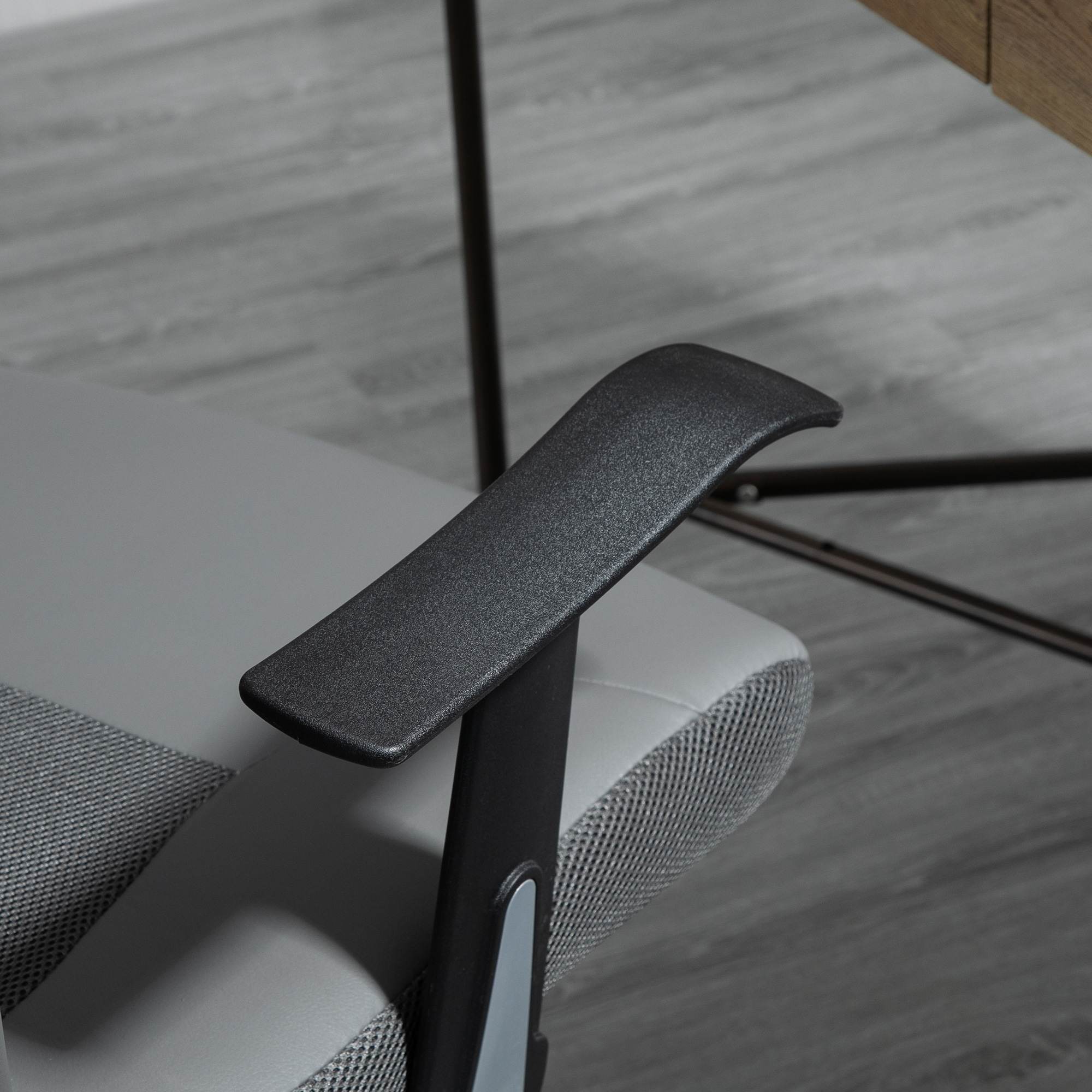Bürostuhl Drehstuhl höhenverstellbar Chefsessel Schreibtischstuhl ergonomisch Kunstleder Grau 66 x 73 x 108-118 cm