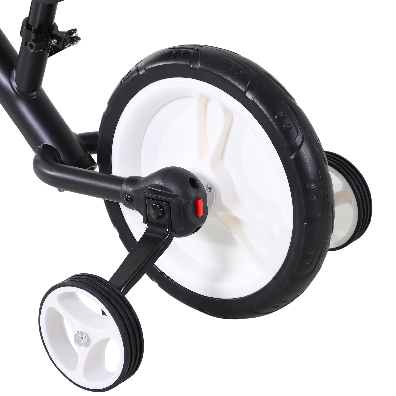 Kinder Laufrad, Lauflernrad, Kinderfahrrad, 2-in-1, Kinderrad mit Stützrädern und Pedalen, 2-5 Jahre, Sitzhöhenverstellbar, PP, Schwarz, 85 x B36 x H54 cm