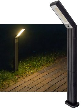 LED Solar Wegeleuchte "SWL-78" IP44, 63cm, Dämmerungssensor, 3000k warmweiß