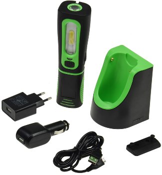 LED Stableuchte mit Akku "FlexiLED 300+", Ladeschale, Magnethalter, 3W, 250lm,IP44 LED Stableuchte mit Akku "FlexiLED 300+", Ladeschale, Magnethalter, 3W, 250lm,IP44