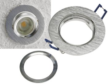 Einbaustrahler "CTE-84R" Rund Ø84mm, Einbau Ø68mm, schwenkbar, Clip Ring Einbaustrahler "CTE-84R" Rund Ø84mm, Einbau Ø68mm, schwenkbar, Clip Ring