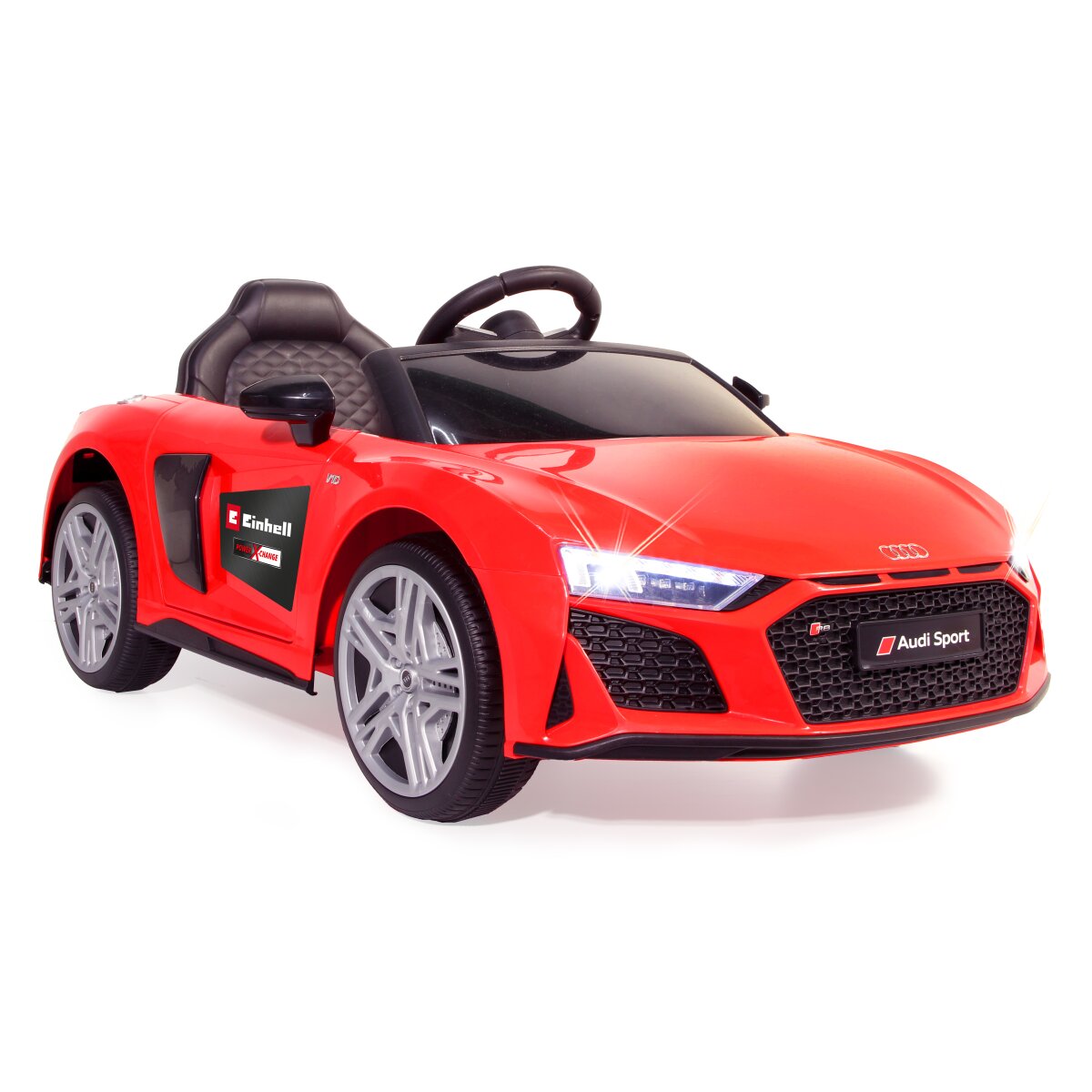 Kinderfahrzeug Audi R8 Spyder rot Einhell Power X-Change inkl. Starter Set