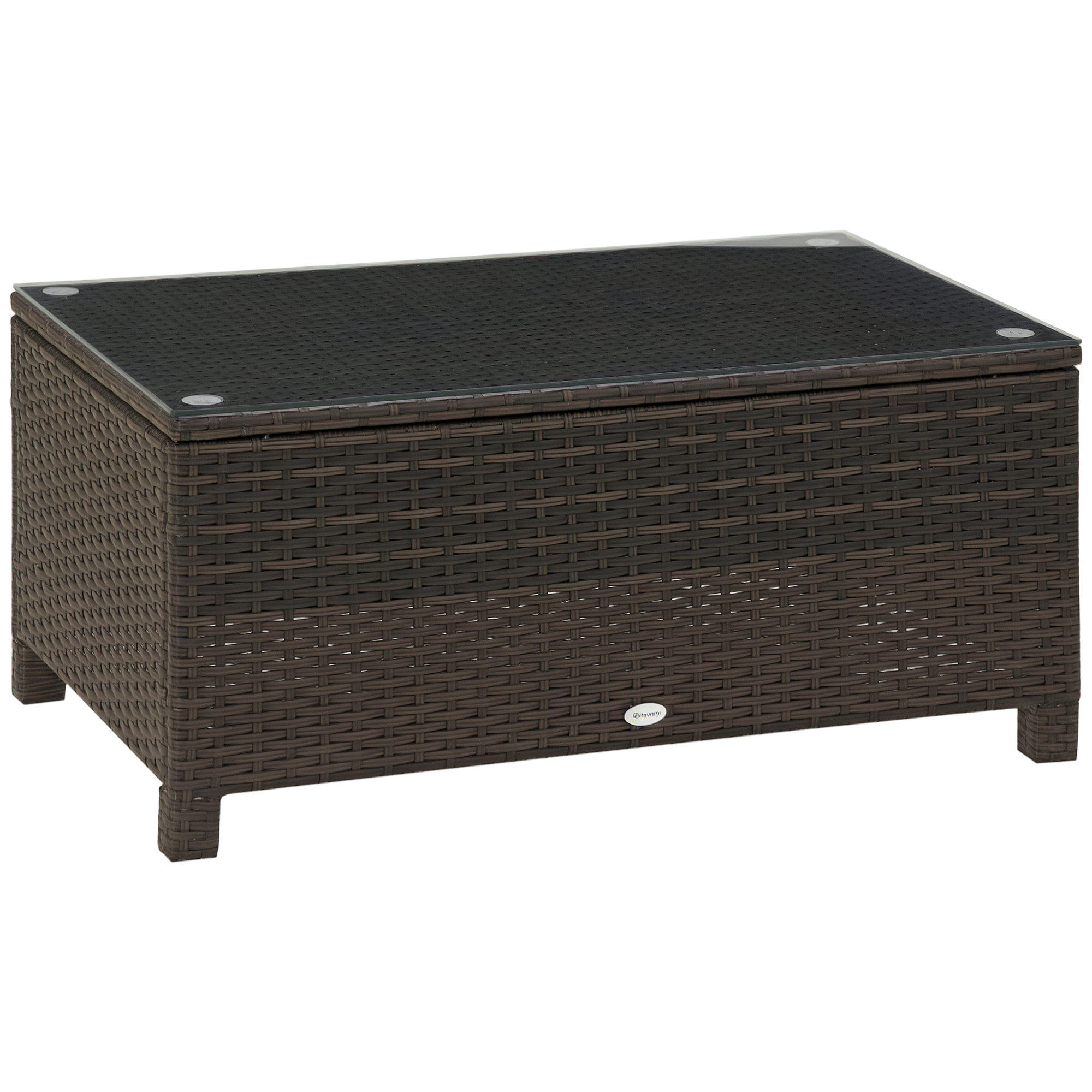 Garten Beistelltisch Couchtisch Gartentisch Balkontisch Polyrattan Braun 85 x 50 x 39 cm Garten Beistelltisch Couchtisch Gartentisch Balkontisch Polyrattan Braun 85 x 50 x 39 cm