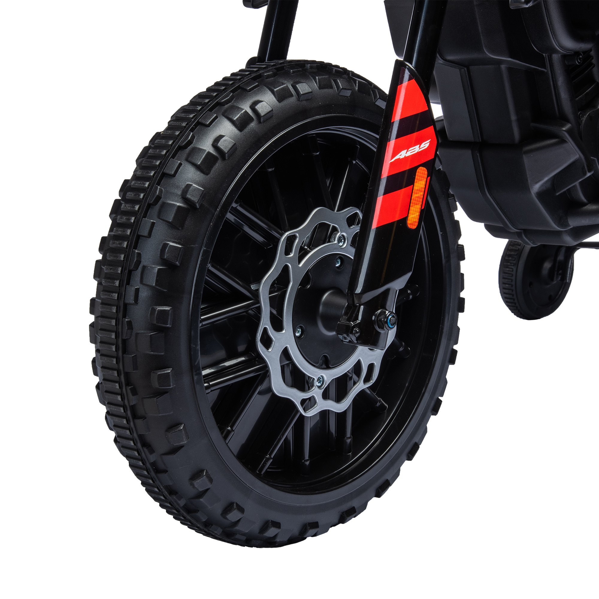 12V Kinder-Motorrad mit Stützrädern, LED-Lichtern, Musik, USB, Elektro-Motorrad für Jungen und Mädchen, Weiß