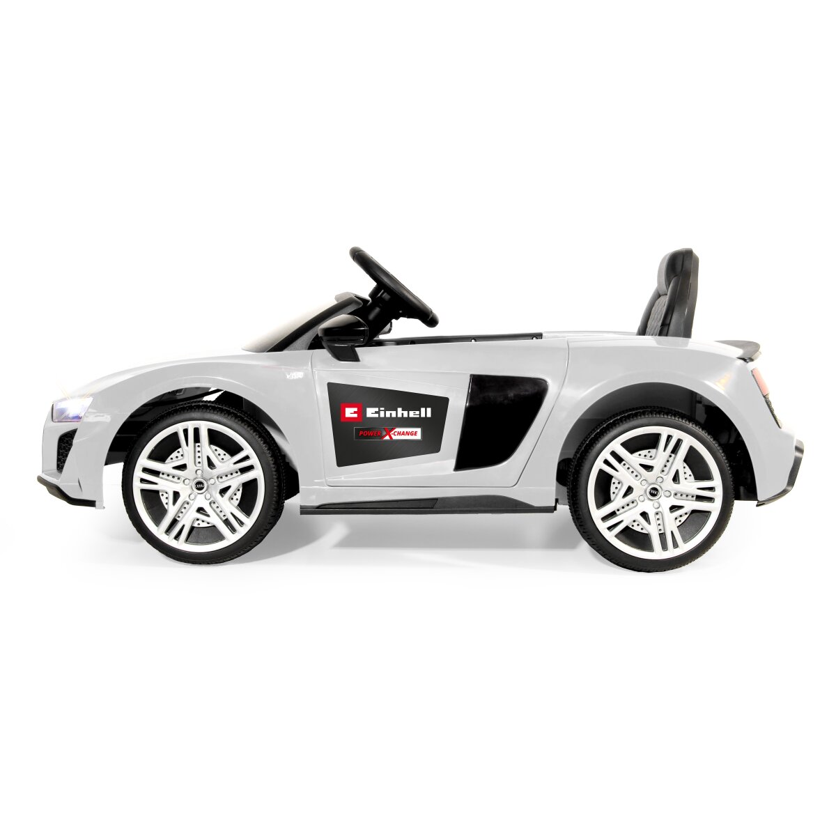 Kinderfahrzeug Audi R8 Spyder weiß Einhell Power X-Change inkl. Starter Set