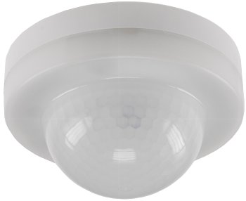 Decken-Aufputz-Bewegungsmelder 360° / PIR, mit Präsenzfunktion, 20m Detektion