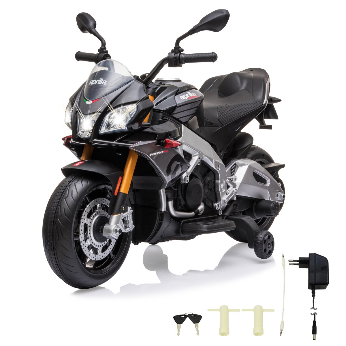 Kinderfahrzeug Aprilia Tuono V4 1100 RR schwarz