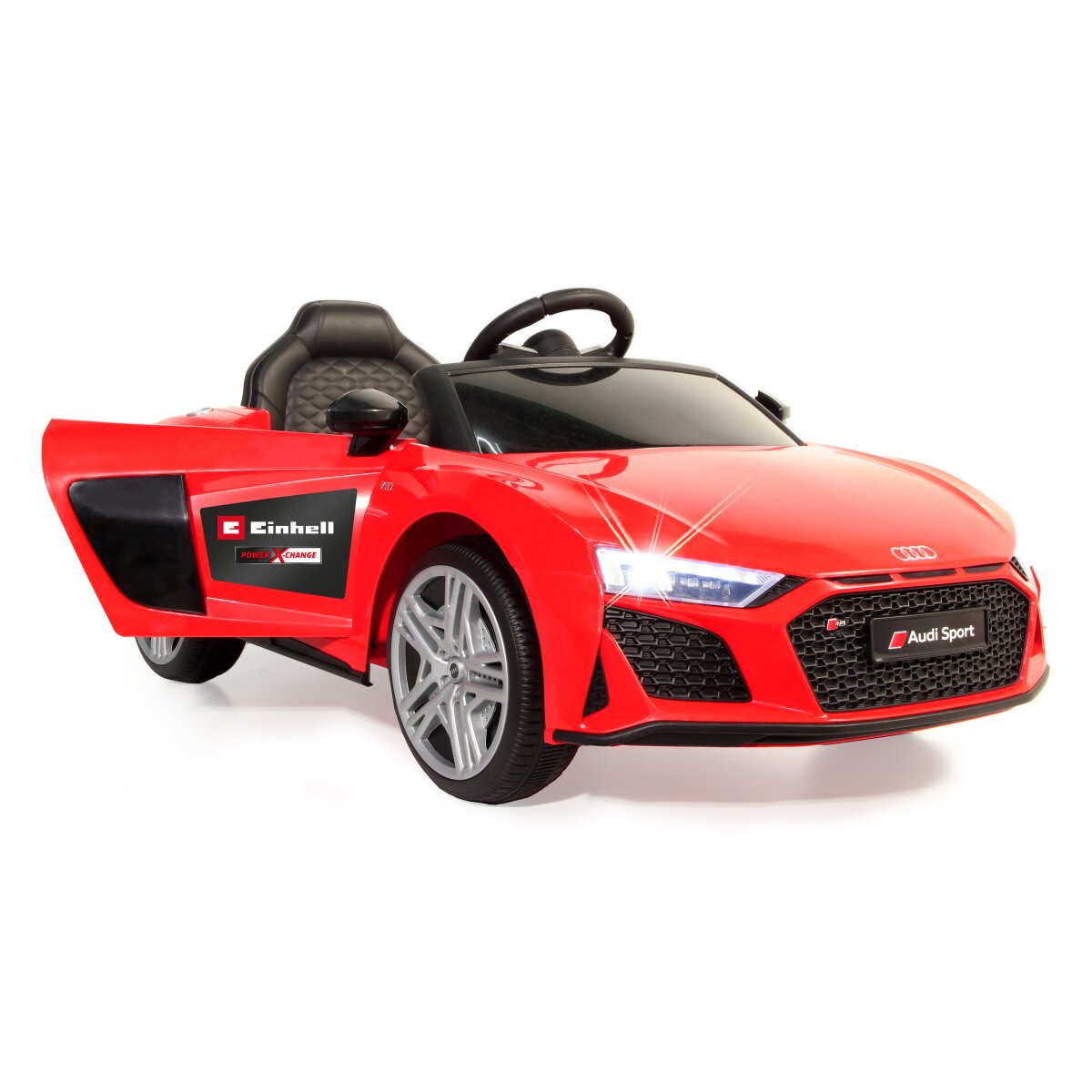 Kinderfahrzeug Audi R8 Spyder rot Einhell Power X-Change inkl. Starter Set