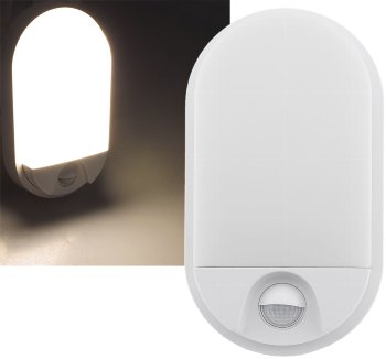 LED Wandleuchte "NIAS" IP54, 3000K, 10W, 980lm, 140° Bewegungsmelder LED Wandleuchte "NIAS" IP54, 3000K, 10W, 980lm, 140° Bewegungsmelder