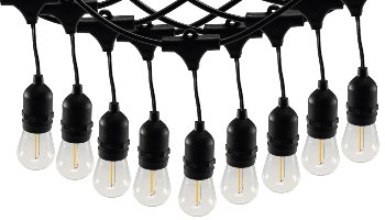Biergarten-Lichterkette "CT-BGL 10Solar", 2m + 4,5m, 10x Filament Led Lampe, IP44