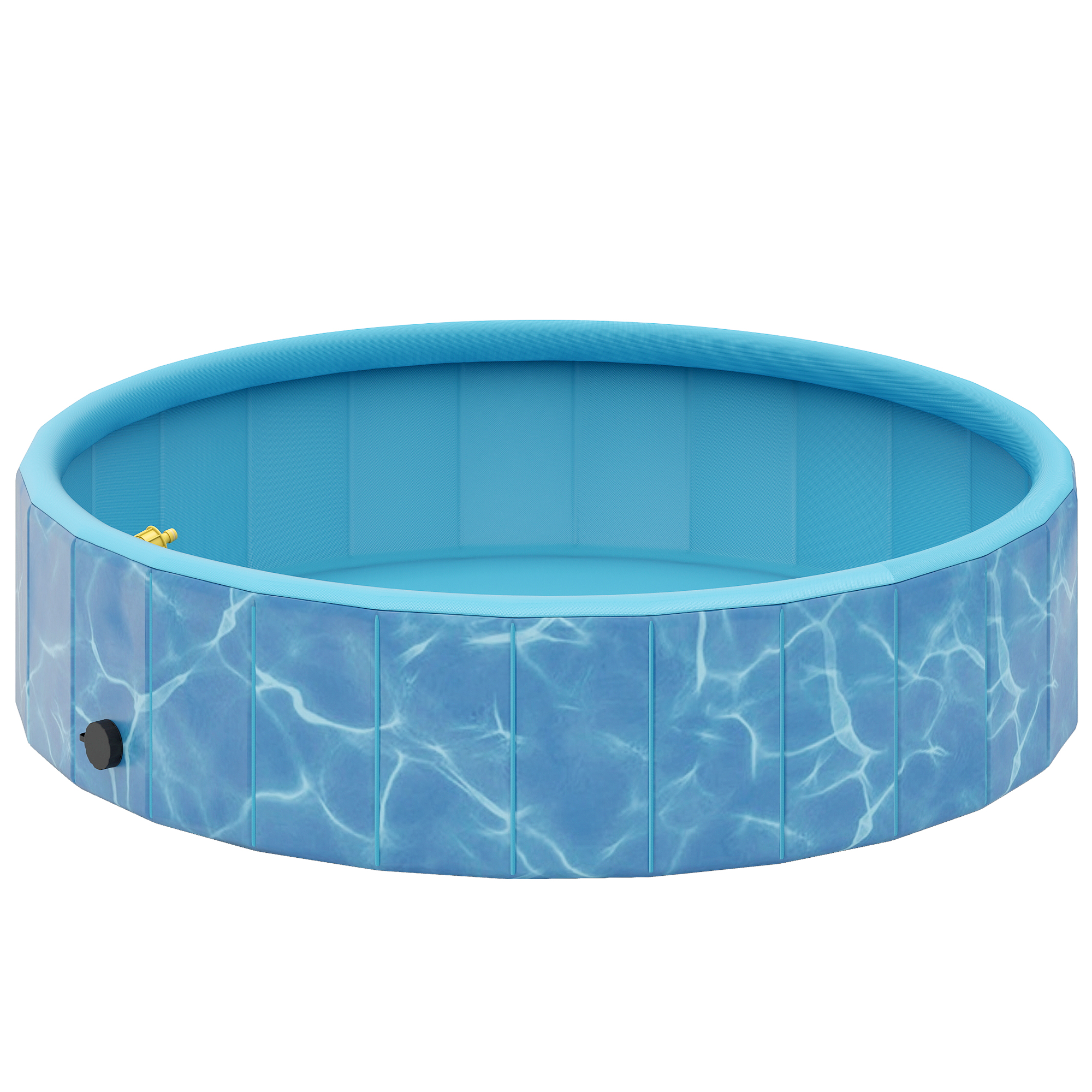 Hundepool Faltbar Planschbecken mit Brunnen- und Wasserpolsterdesign Ø120 x 30 cm Blau Hundepool Faltbar Planschbecken mit Brunnen- und Wasserpolsterdesign Ø120 x 30 cm Blau