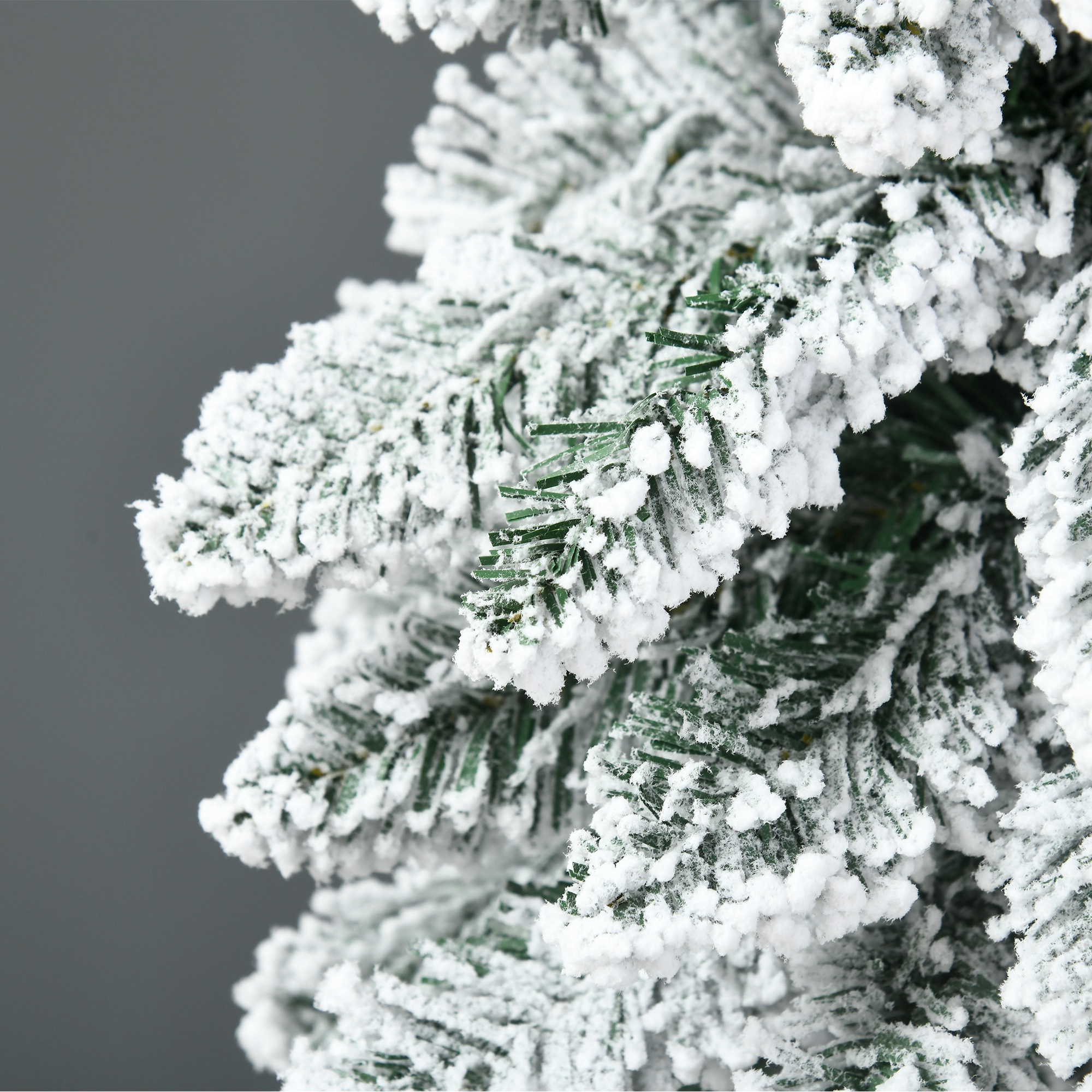 Weihnachtsbaum, 1,80 m, mit 523 Zweigen, Kunstschnee, lebensechtes Aussehen, schlanke Form