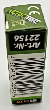 LED Stiftsockellampe G4 "Silikon W2", 3000k, 200lm, 300°, 12V/2W, warmweiß