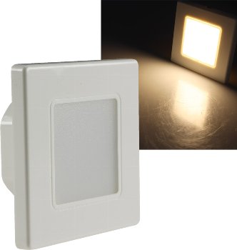 LED Wand-Einbauleuchte "EBL 86", 2,5W, 3000k, warmweiß, Rahmen cremeweiß LED Wand-Einbauleuchte "EBL 86", 2,5W, 3000k, warmweiß, Rahmen cremeweiß