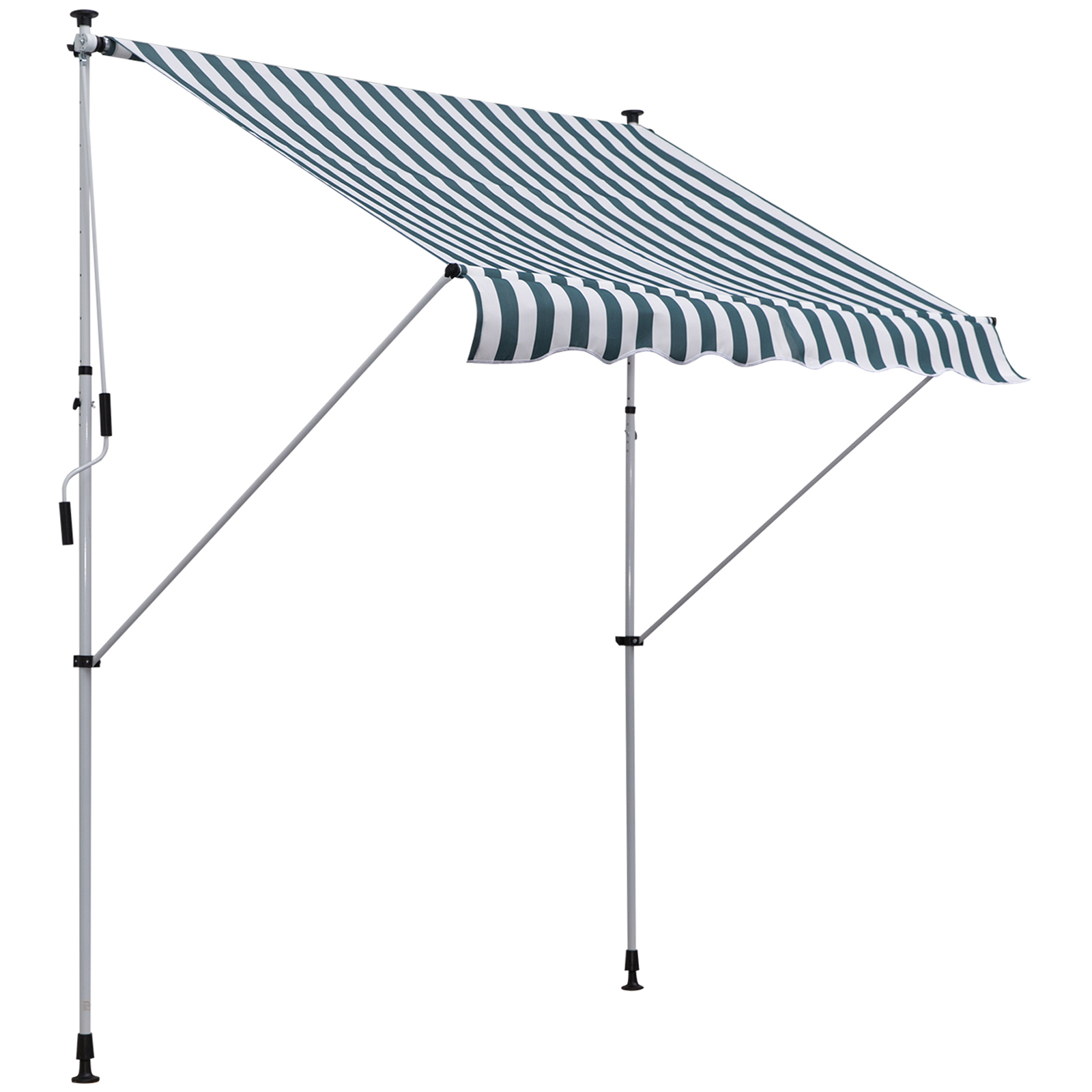 Klemmmarkise mit Handkurbel höhenverstellbar Gelenkarmmarkise schmutzabweisend, witterungsbeständig Balkonmarkise 150cm breit Terrassenmarkise für Terrasse Balkon Veranda Grün Klemmmarkise mit Handkurbel höhenverstellbar Gelenkarmmarkise schmutzabweisend, witterungsbeständig Balkonmarkise 150cm breit Terrassenmarkise für Terrasse Balkon Veranda Grün