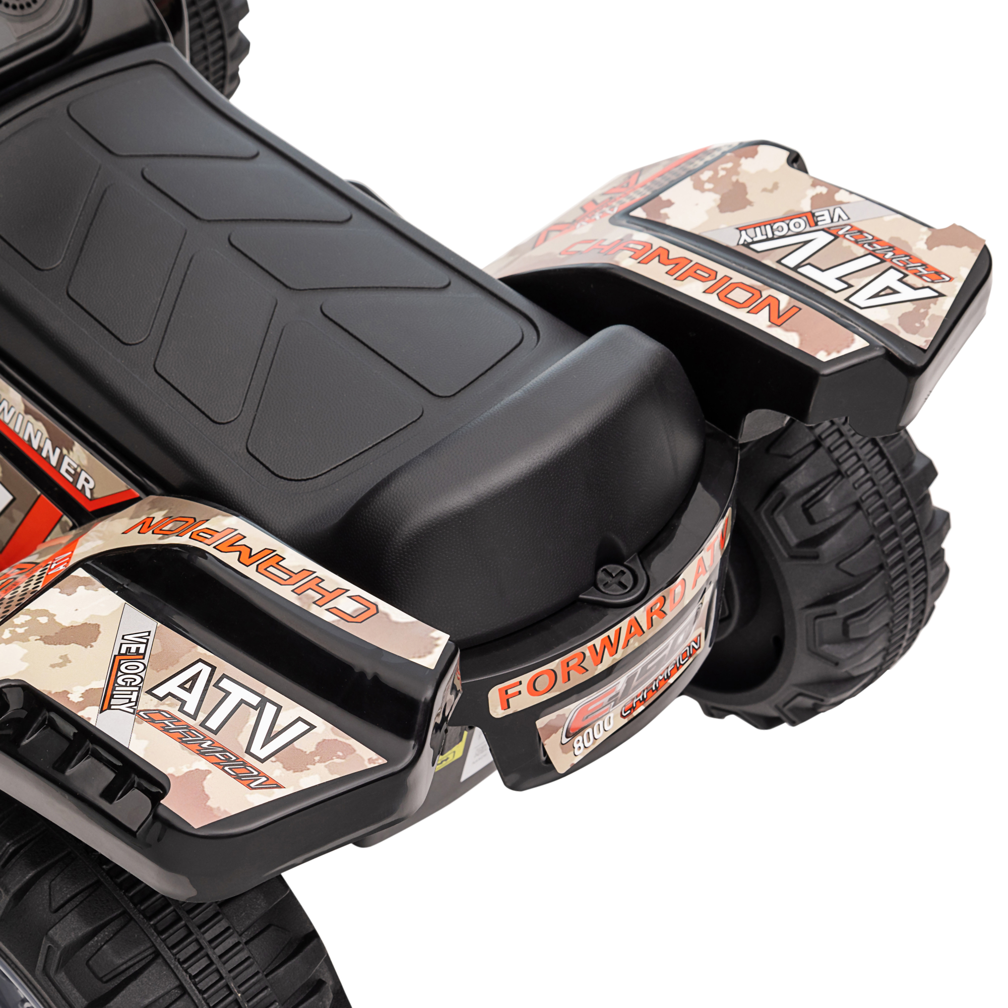 Kinderquad 6V Kinderquad mit Vorwärtsfunktion, Musik, Elektro-Quad für Kinder 1,5-3 Jahre Schwarz