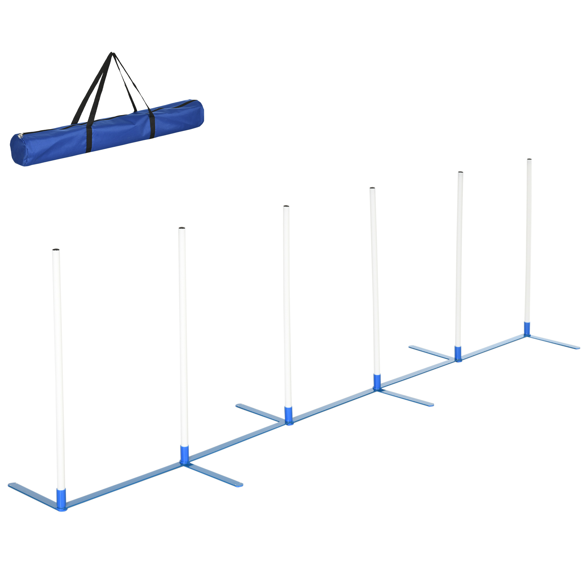 Agility Set Hunde 6-teiliges Agility-Ausrüstung für Hundetraining klappbar Steckhürdenset mit 6 Slalomstangen Tragetasche Trainingszubehör Koordinationstraining Agilityset für Spiele Training Agility Set Hunde 6-teiliges Agility-Ausrüstung für Hundetraining klappbar Steckhürdenset mit 6 Slalomstangen Tragetasche Trainingszubehör Koordinationstraining Agilityset für Spiele Training