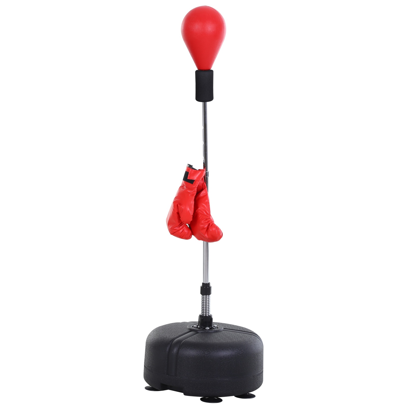 Punchingball-Set, Box-Trainingsset, 136-154 cm höhenverstellbar, mit 1 Paar Handschuhe, Geeignet für Profis und Anfänger