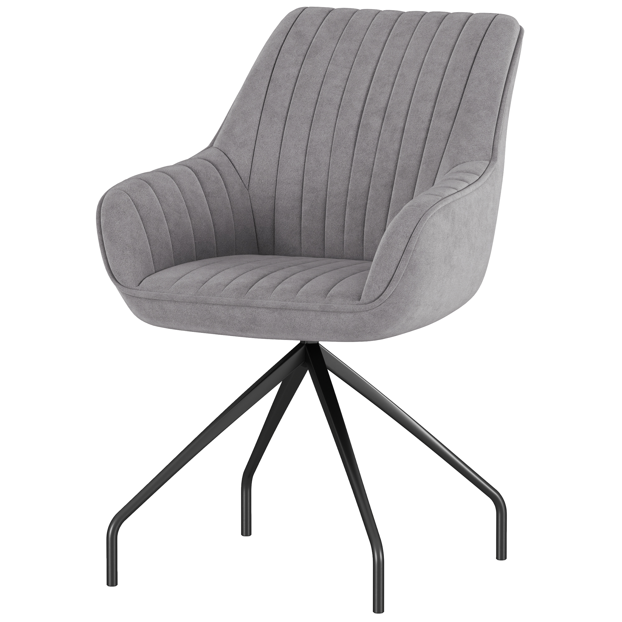 Drehbarer Armstuhl, Moderner Akzentsessel mit Metallbeinen für Wohnzimmer, Schlafzimmer, Büro, Grau Drehbarer Armstuhl, Moderner Akzentsessel mit Metallbeinen für Wohnzimmer, Schlafzimmer, Büro, Grau