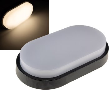 LED Wandleuchte "PALAU" IP54, 3000K, Oval, 10 Watt, 966 Lumen, Anthrazit LED Wandleuchte "PALAU" IP54, 3000K, Oval, 10 Watt, 966 Lumen, Anthrazit