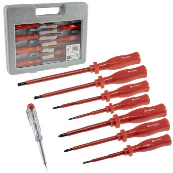 Schraubendreher-Set "KS-8 Elektro", mit Koffer, isolierter Schaft, 8-teilig Schraubendreher-Set "KS-8 Elektro", mit Koffer, isolierter Schaft, 8-teilig
