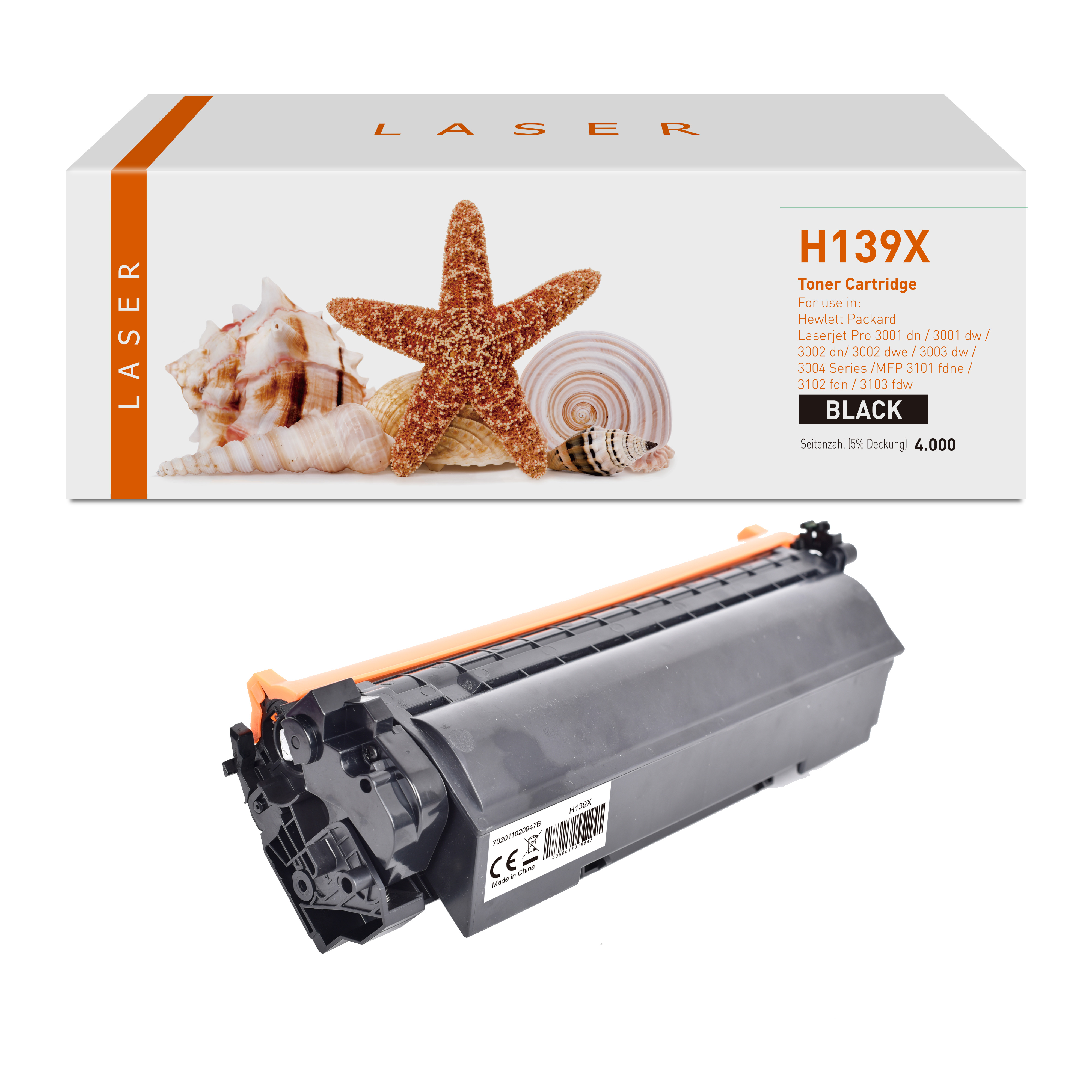 139X alternativ Toner schwarz für HP / W1390X / 4.000 Seiten 139X alternativ Toner schwarz für HP / W1390X / 4.000 Seiten