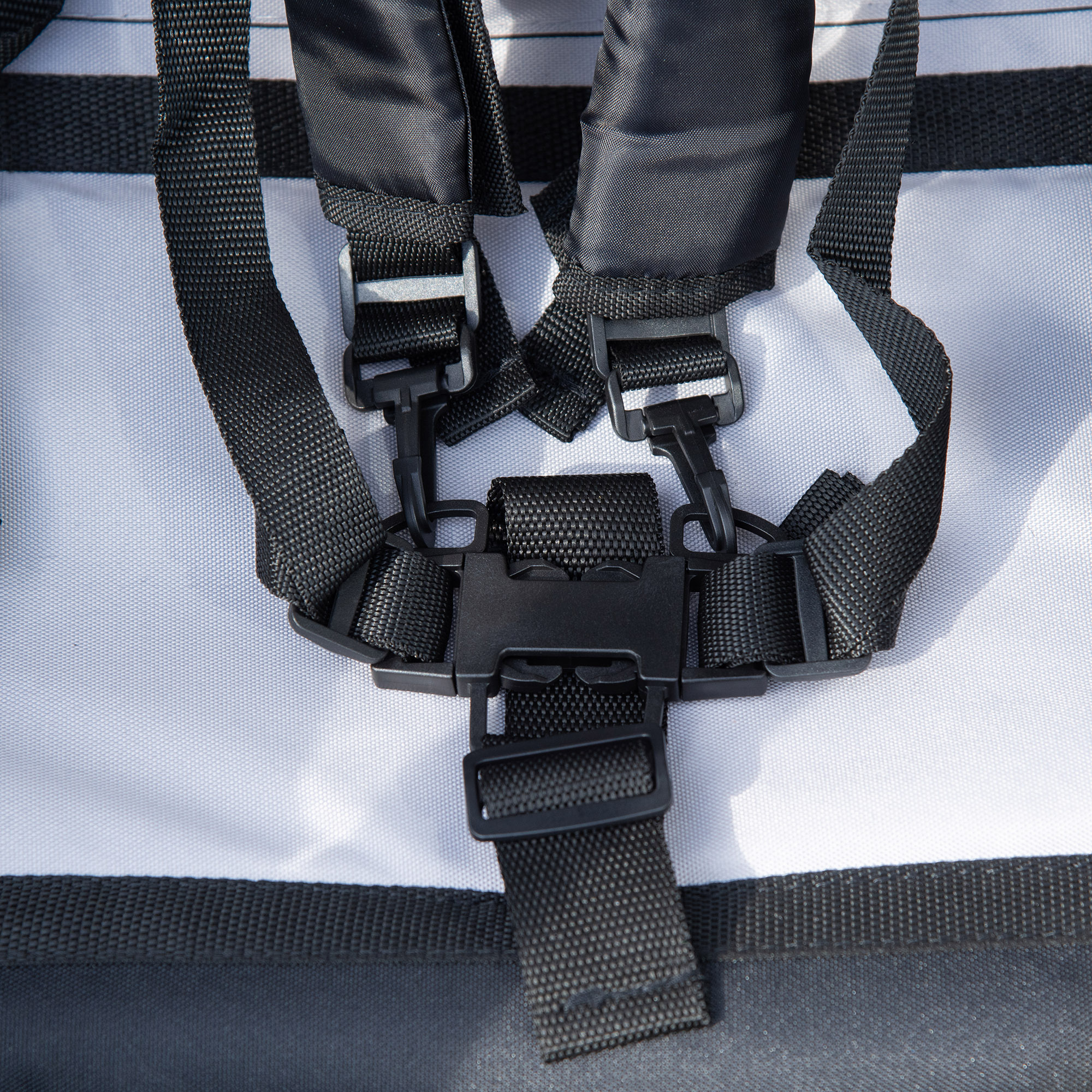 2-in-1 Fahrradanhänger für 2 Kinder, Schiebefunktion, Regenschutz, Bremse, Gelb