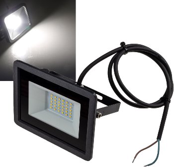 LED-Fluter SlimLine 30W, 12-24V=, IP65, 2721 Lumen, 4000K, neutralweiß LED-Fluter SlimLine 30W, 12-24V=, IP65, 2721 Lumen, 4000K, neutralweiß