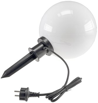 Garten Kugelleuchte Erdspieß "CT-GL30cm", IP44, 230V, 1,5m Kabel, E27 Fassung