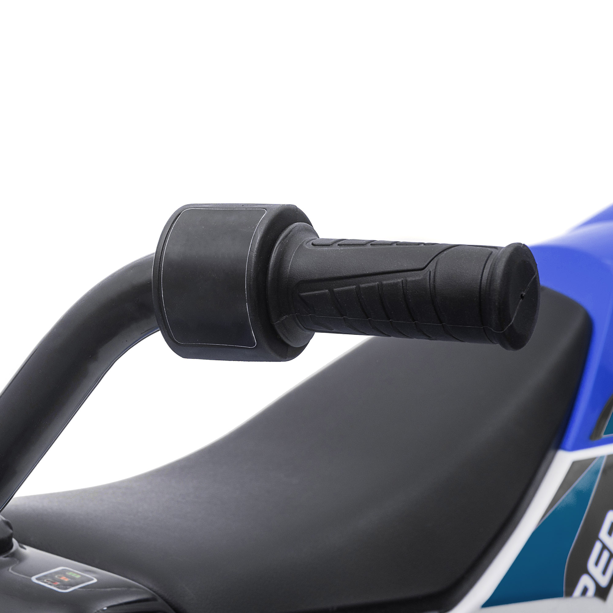 Kindermotorrad, Elektromotorrad, 45 Min Fahrzeit, mit Stützrädern, ab 3 Jahren, blau+weiß, 106,5 x 51,5 x 68cm