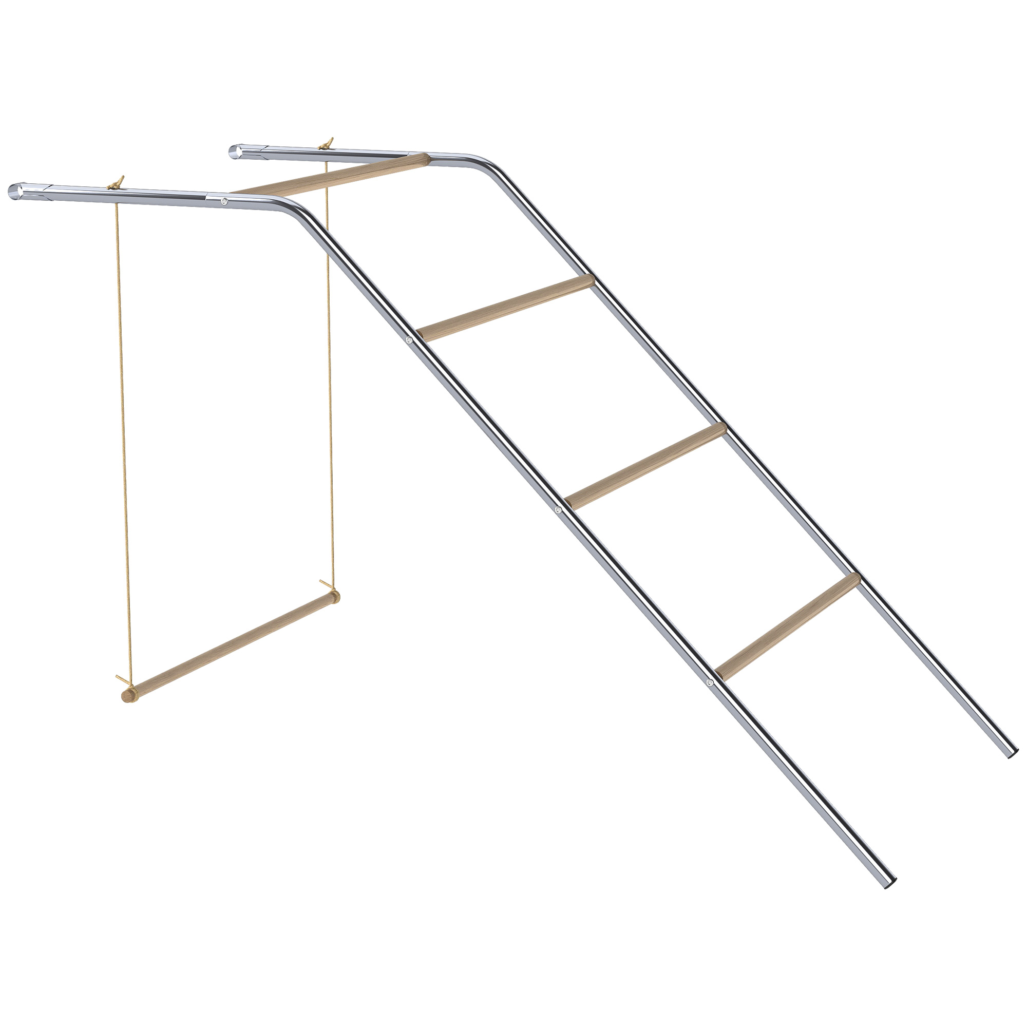 Hühner Spielgerüst aus Holz, Spielplatz für Hühnern mit Hühnerstangen, verstellbar Schaukel, 82 x 150 x 110 cm Silber