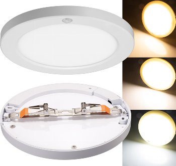 LED Deckenleuchte "BUTON" mit PIR-Sensor, Ø 23cm, 10/15/18W - 3000/4000/6000k