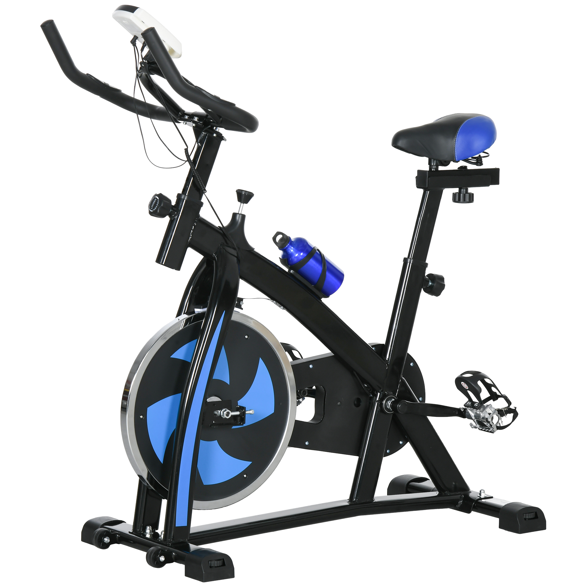Heimtrainer, leise, anpassbarer Widerstand, Pulssensor, Monitor, Blau