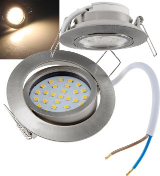 LED-Einbauleuchte "Flat-32" warmweiß, 80x32mm, 5W, 590lm, Edelstahl gebürstet LED-Einbauleuchte "Flat-32dim" warmweiß, 80x32mm, 5W, 590lm, Edelstahl gebürstet