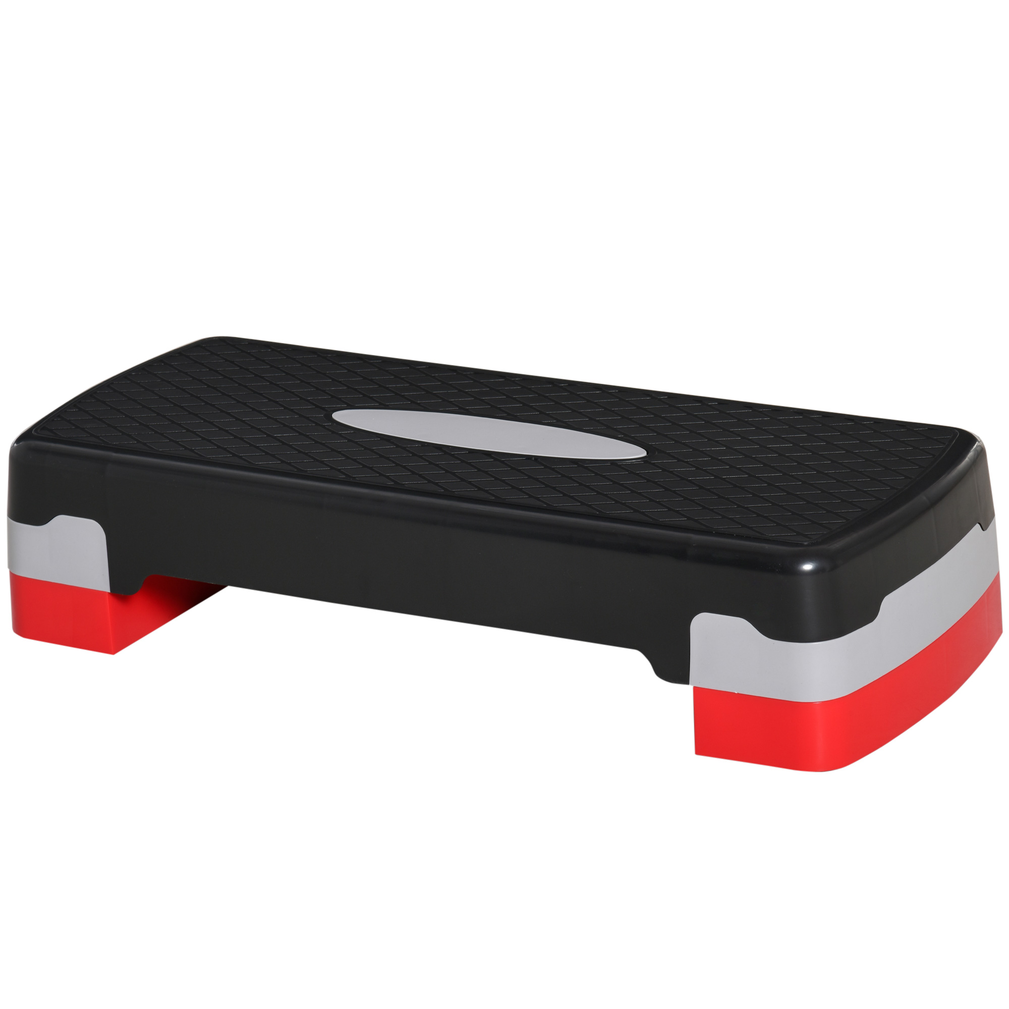 Aerobic-Stepper 2-stufig höhenverstellbar 68 x 28 x 15 cm Schwarz+Grau+Rot