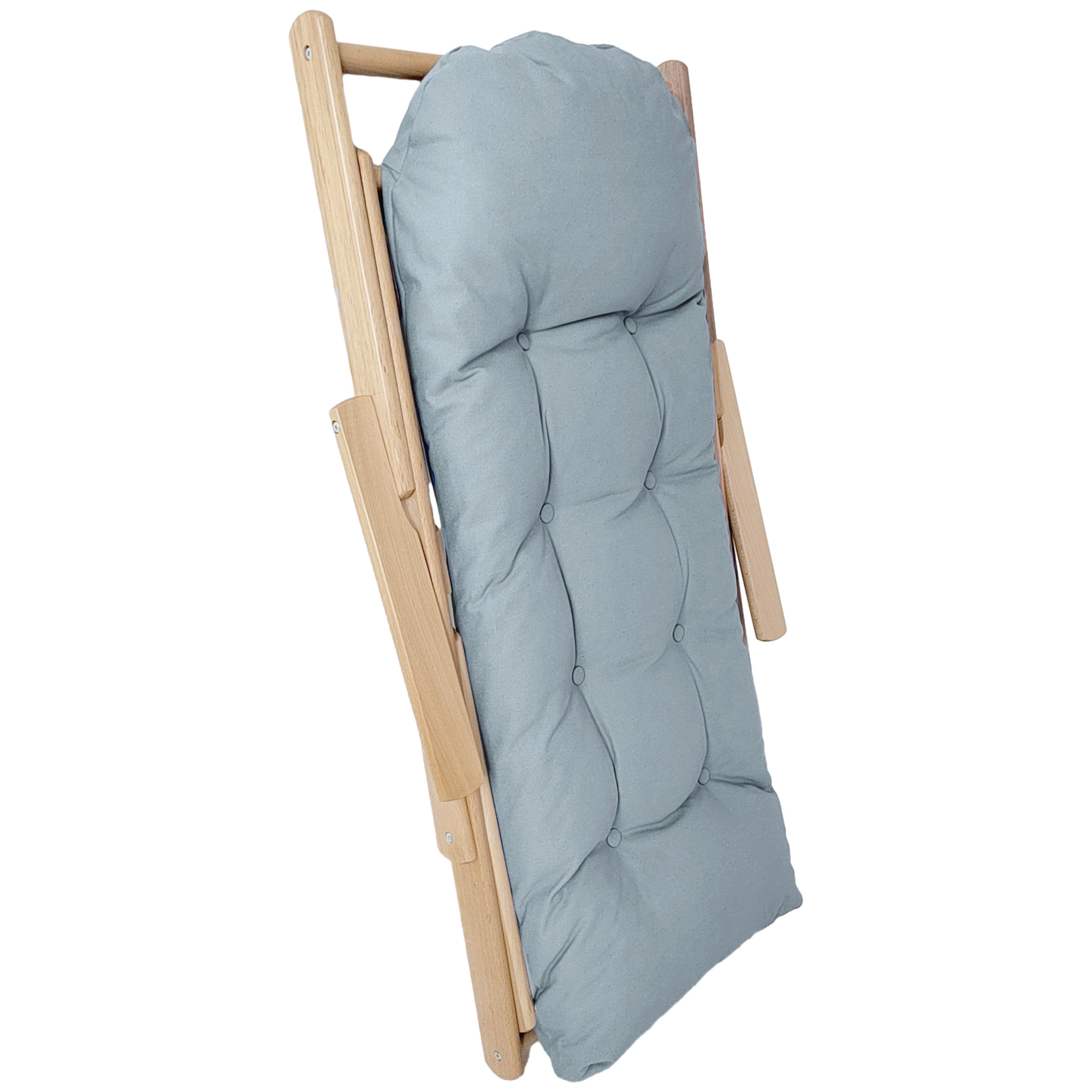 Akzentsessel, Relaxsessel, verstellbare Rückenlehne, Buchenholzrahmen, bis 120 kg, Hellgrau