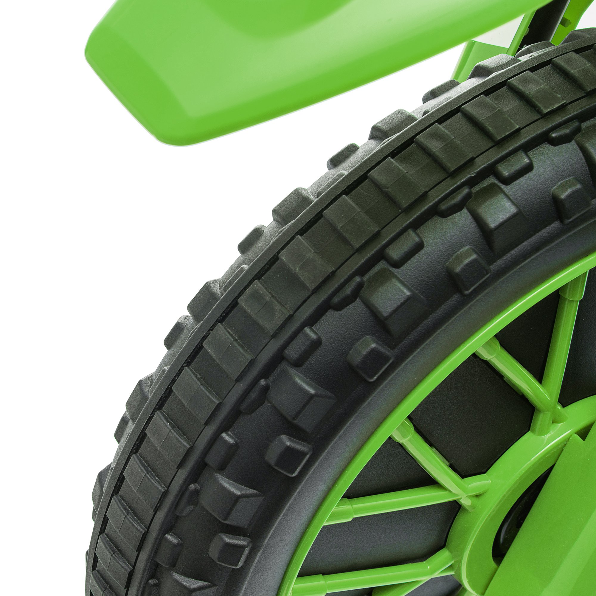 Kindermotorrad, Elektromotorrad, 45 Min Fahrzeit, mit Stützrädern, ab 3 Jahren, grün+weiß, 106,5 x 51,5 x 68cm