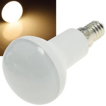 LED Reflektorstrahler R50 E14, 521lm, 6W, 230V, 120°, 3000K warmweiß LED Reflektorstrahler R50 E14, 521lm, 6W, 230V, 120°, 3000K warmweiß